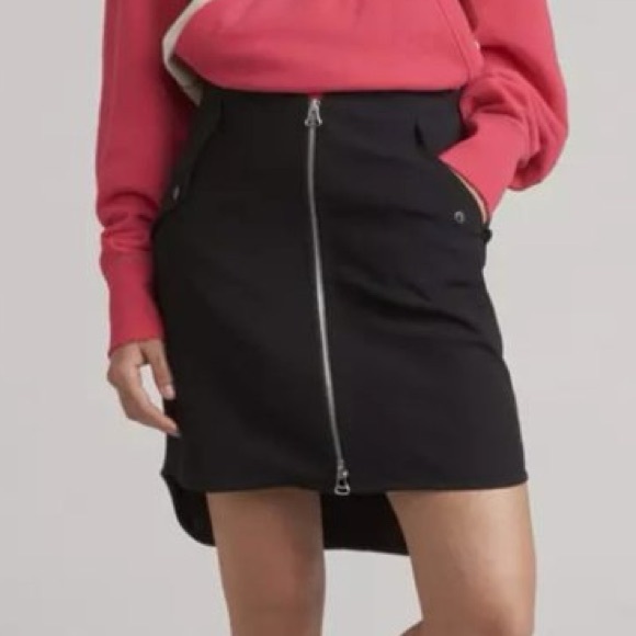 Rag & Bone Maverick Black Mini Skirt Zipper - Picture 1 of 9